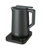 Ⓜ️🔵🔵🔵 Haier HKE7W 011 - Bollitore I-Master Serie 7, Obsidian Grey, Capacità 1,3 litri, Range di temperatura 37°-100°, 2200 (W)
