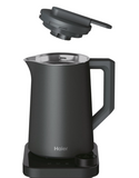 Ⓜ️🔵🔵🔵 Haier HKE7W 011 - Bollitore I-Master Serie 7, Obsidian Grey, Capacità 1,3 litri, Range di temperatura 37°-100°, 2200 (W)