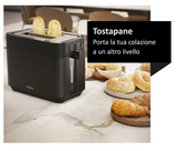 Ⓜ️🔵🔵🔵 Haier HTO5A3 011 - Tostapane I-Master Serie 5, Obsidian Grey, Acciaio inossidabile, 2 scomparti extra-profondi, 7 livelli, Perfetto per tutte le tipologie di pane