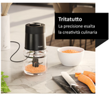 Ⓜ️🔵🔵🔵 Haier HCH5B1 011 - Tritatutto I-Master Serie 5, Nero, 4 lame in acciaio inox, 2 livelli di velocità, Ciotola in vetro 0,5 litri
