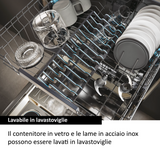 Ⓜ️🔵🔵🔵 Haier HCH5B1 011 - Tritatutto I-Master Serie 5, Nero, 4 lame in acciaio inox, 2 livelli di velocità, Ciotola in vetro 0,5 litri