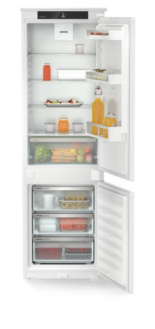 Ⓜ️🔵🔵🔵 LIEBHERR IKGS 51Ve03 - Frigorifero combinato da incasso con EasyFresh e SmartFrost, GARANZIA 10 ANNI INCLUSA* originale LIEBHERR, Combinazione frigo sopra e congelatore sotto, porta a traino, 177,2-178,8 x 60 cm, Nuova classe E