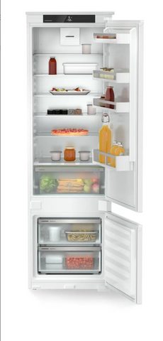 Ⓜ️🔵🔵🔵 LIEBHERR IKGS 51Vd02 - Frigorifero combinato da incasso con EasyFresh e SmartFrost, GARANZIA 10 ANNI INCLUSA* originale LIEBHERR, Combinazione frigo sopra e congelatore sotto, porta a traino, 177,2-178,8 x 60 cm, Nuova classe D