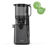 Ⓜ️🔵🔵🔵 H.Koenig GSX26 XL TOTAL BLACK - Estrattore di succo "Slow Juicer", SENZA BPA, nero, apertura Extra-Large 135 mm