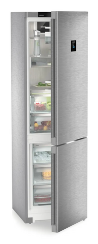 Ⓜ️🔵🔵🔵 LIEBHERR CBNstb 579i Peak BioFresh NoFrost - Frigorifero combinato con BioFresh e NoFrost, GARANZIA 10 ANNI INCLUSA originale LIEBHERR, Combinazione frigo sopra e congelatore sotto, ACCIAIO INOX TOTAL, 201,5 x 60 cm, Nuova classe B