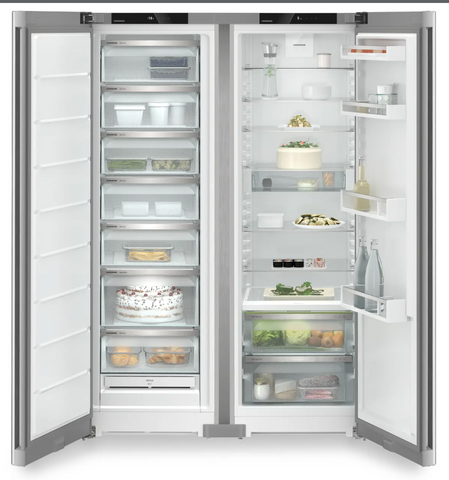 Ⓜ️🔵🔵🔵 LIEBHERR XRFsf 5225 Plus BioFresh NoFrost - Frigorifero Side-by-Side, GARANZIA 10 ANNI INCLUSA* originale LIEBHERR, frigo-congelatore con BioFresh e NoFrost, COLOR ACCIAO, 185,5 x 122,6 cm, Nuova classe D e C