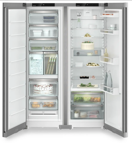 Ⓜ️🔵🔵🔵 LIEBHERR XRFsf 5245 Plus BioFresh NoFrost - Frigorifero Side-by-Side, GARANZIA 10 ANNI INCLUSA* originale LIEBHERR, frigo-congelatore con BioFresh e NoFrost, COLOR ACCIAO, 185,5 x 122,6 cm, Nuova classe D e C