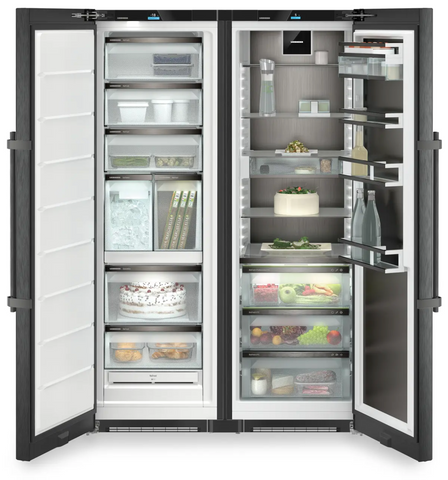 Ⓜ️🔵🔵🔵 LIEBHERR XRFbs 5295 Peak BioFresh NoFrost - Frigorifero Side-by-Side, GARANZIA 10 ANNI INCLUSA* originale LIEBHERR, frigo-congelatore con BioFresh e NoFrost, ACCIAIO NERO, 185,5 x 120,4 cm, Nuova classe D e C