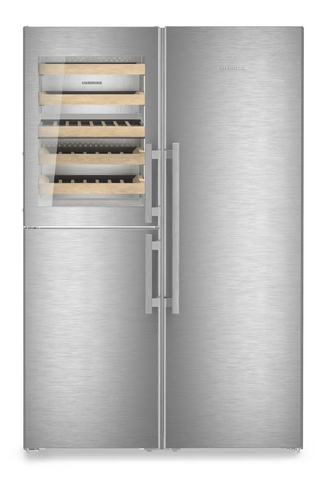 Ⓜ️🔵🔵🔵 LIEBHERR XRCst 5295 Peak BioFresh NoFrost - Frigorifero Side-by-Side con cantinetta vino, GARANZIA 10 ANNI INCLUSA* originale LIEBHERR, frigo-congelatore con BioFresh e NoFrost, TOTAL INOX, 185,5 x 120,4 cm, Nuova classe D e C