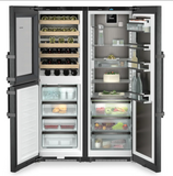 Ⓜ️🔵🔵🔵 LIEBHERR XRCbs 5295 Peak BioFresh NoFrost - Frigorifero Side-by-Side con cantinetta vino, GARANZIA 10 ANNI INCLUSA* originale LIEBHERR, frigo-congelatore con BioFresh e NoFrost, ACCIAIO NERO, 185,5 x 120,4 cm, Nuova classe D e C