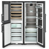 Ⓜ️🔵🔵🔵 LIEBHERR XRCbs 5295 Peak BioFresh NoFrost - Frigorifero Side-by-Side con cantinetta vino, GARANZIA 10 ANNI INCLUSA* originale LIEBHERR, frigo-congelatore con BioFresh e NoFrost, ACCIAIO NERO, 185,5 x 120,4 cm, Nuova classe D e C