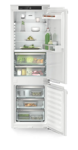 Ⓜ️🔵🔵🔵 LIEBHERR ICBNdi 5123 Plus BioFresh NoFrost - Frigorifero combinato da incasso con BioFresh e NoFrost, GARANZIA 10 ANNI INCLUSA* originale LIEBHERR, Combinazione frigo sopra e congelatore sotto, porta a traino, 178 x 60 cm, Nuova classe D