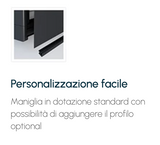 Ⓜ️🔵🔵🔵 Vitrifrigo C130LD CHR Nero - Frigo-Freezer con termostato digitale, Porta singola pannellabile, 130 Litri, Chromelock, Nero, Vent Position