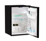 Ⓜ️🔵🔵🔵 Vitrifrigo C130LD CHR Nero - Frigo-Freezer con termostato digitale, Porta singola pannellabile, 130 Litri, Chromelock, Nero, Vent Position