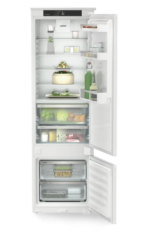 Ⓜ️🔵🔵🔵 LIEBHERR ICBSd 5122 Plus BioFresh - Frigorifero combinato da incasso con BioFresh e SmartFrost, GARANZIA 10 ANNI INCLUSA* originale LIEBHERR, Combinazione frigo sopra e congelatore sotto, porta a tarino, 178 x 60 cm, Nuova classe D