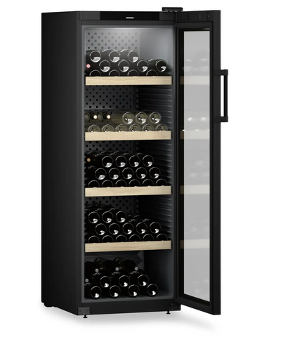 Ⓜ️🔵🔵🔵 LIEBHERR WPbl 5001 GrandCru - Cantinetta da libera installazione, GARANZIA 10 ANNI INCLUSA* originale LIEBHERR, 196 bottiglie, 1 zona, Nero e Vetro, 168,4 x 60 cm, Nuova classe F