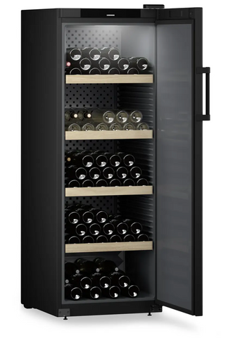 Ⓜ️🔵🔵🔵 LIEBHERR WSbl 5001 GrandCru - Cantinetta da libera installazione, GARANZIA 10 ANNI INCLUSA* originale LIEBHERR, 196 bottiglie, 1 zona, Porta Nera, 168,4 x 60 cm, Nuova classe E