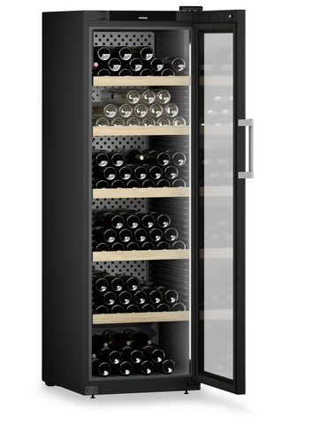 Ⓜ️🔵🔵🔵 LIEBHERR WPbli 5231 GrandCru Selection - Cantinetta da libera installazione, GARANZIA 10 ANNI INCLUSA* originale LIEBHERR, 229 bottiglie, 1 zona, Nero e Vetro, 188,4 x 60 cm, Nuova classe F