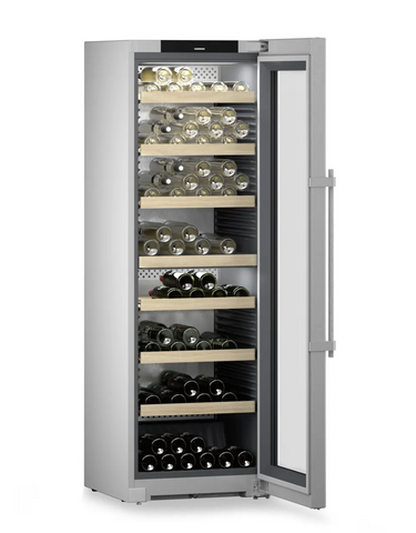 Ⓜ️🔵🔵🔵 LIEBHERR WPbsi 5252 Vinidor - Cantinetta da libera installazione, GARANZIA 10 ANNI INCLUSA* originale LIEBHERR, 155 bottiglie, 2 zone, Porta in Acciaio Inox, 185,4 x 60 cm, Nuova classe F