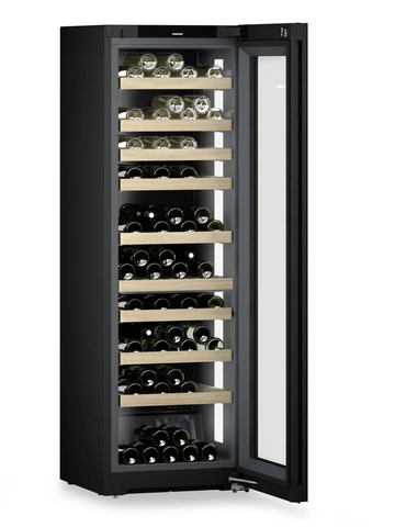 Ⓜ️🔵🔵🔵 LIEBHERR WPgbi 5272 Vinidor Selection - Cantinetta da libera installazione, GARANZIA 10 ANNI INCLUSA* originale LIEBHERR, 106 bottiglie, 2 zone, Nero e Vetro, 185,4 x 60 cm, Nuova classe F