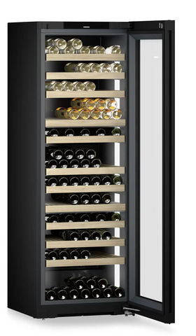 Ⓜ️🔵🔵🔵 LIEBHERR WPgbi 7473 Vinidor Selection - Cantinetta da libera installazione, GARANZIA 10 ANNI INCLUSA* originale LIEBHERR, 182 bottiglie, 3 zone, Nero e Vetro, 201,3 x 70 cm, Nuova classe F