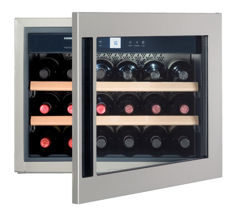 Ⓜ️🔵🔵🔵 LIEBHERR WKEes 553 GrandCru - Cantinetta da incasso, GARANZIA 10 ANNI INCLUSA* originale LIEBHERR, 18 bottiglie, 1 zona, Inox e Cristal, 45 cm, Nuova classe G