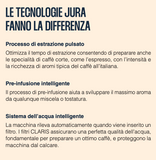 Ⓜ️🔵🔵🔵 JURA J10 Twin Diamond Onyx - Macchina da caffè espresso a due tazze COMPLETAMENTE AUTOMATICA, con COFFEE EYE rileva la posizione della tazza, colore Diamond Onyx, 46 Bevande, anche con latte, funzione LIGHT BREW, accessorio per sciroppi SWEET FOAM