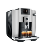 Ⓜ️🔵🔵🔵 JURA E6 Platino - Macchina da caffè espresso COMPLETAMENTE AUTOMATICA (dai chicchi al caffè), colore PLATINO, 2 tazze, anche bevande con latte, 11 tipi di bevande, FACILISSIMA DA USARE E DA PULIRE