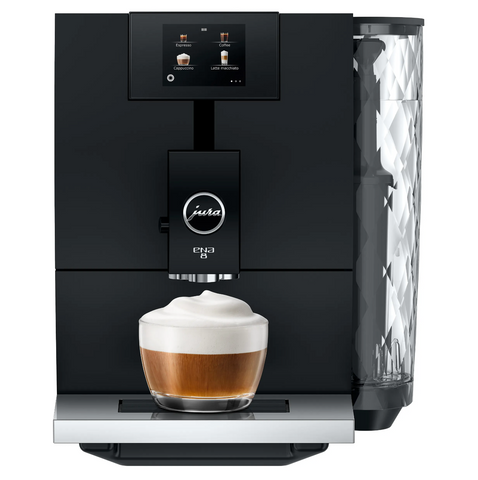 Ⓜ️🔵🔵🔵 JURA ENA 8 Touch Full Metropolitan Black - Macchina da caffè espresso COMPLETAMENTE AUTOMATICA (dai chicchi al caffè), colore FULL METROPOLITAN BLACK, 15 preparazioni di caffè, anche con latte