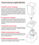 Ⓜ️🔵🔵🔵 BLENDTEC Total Blender Black - Frullatore professionale ad altissime prestazioni, caraffa in Tritan da 1100 ml, senza BPA (BPA FREE), colore nero, GARANZIA 8 ANNI del produttore INCLUSA, potenza 1560 W, LAVABILE IN LAVASTOVIGLIE