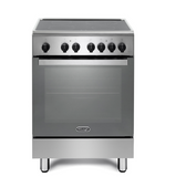 Ⓜ️🔵🔵🔵 De Longhi DMX 64 VL - Cucina INOX, piano cottura in vetroceramica con 4 piastre radianti , forno elettrico multifunzione, MADE IN ITALY 🇮🇹, Classe A