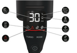 Ⓜ️🔵🔵🔵 Hoover HFX10P 011 -  Scopa elettrica senza filo HFX Senza sacco, SVUOTAMENTO SUPER-FACILE, Throw-Off, capacità container 1,2 litri, 21.6 V, durata batteria fino a 30 min, ricarica in 3,5 h, Urban Black