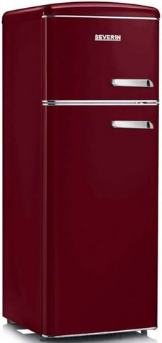 Ⓜ️🔵🔵🔵 SEVERIN RKG 8893 - Frigorifero Retrò doppia porta, VINACCIA, cerniere a sinistra, 208 litri, 55 cm, Nuova classe energetica E (ex A++) (Copy)