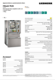 Ⓜ️🔵🔵🔵 LIEBHERR MBsddi 9528 Plus BioFresh NoFrost - Frigorifero ad armadio FrenchDoor con 2 cassetti congelatore, distributore di acqua e cubetti di ghiaccio, GARANZIA 10 ANNI INCLUSA* originale LIEBHERR, Acciaio Inox, 91 x 181 cm, Nuova classe D