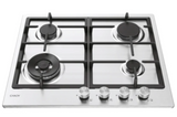 Ⓜ️🔵🔵🔵 CANDY CHG6BF4WTX - Piano cottura, 4 fuochi gas di cui 1 tripla corona, 60 cm, piano inox e griglie in ghisa