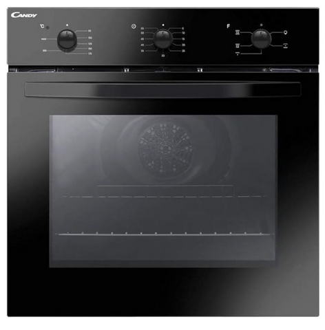 Ⓜ️🔵🔵🔵 CANDY FCS 502 N/E - Forno elettrico da incasso, controllo meccanico, colore nero, 65 litri, classe A