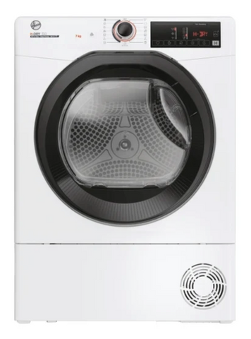 Ⓜ️🔵🔵🔵 HOOVER H-DRY 350 HR4 H7A2TBE-S - Asciugatrice SLIM 7 kg, Libera installazione, Slim, Bianco, Nuova classe E, Bianco, Controllo remoto avanzato e contenuti extra in App (Wi-Fi + BLUETOOTH®), L x P x A (mm) 596x480x850