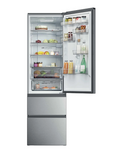 Ⓜ️🔵🔵🔵 Haier HTR3620CNMG - Frigorifero Combinato, 1 anta per frigo sopra e 2 cassetti congelatore sotto, 3D Serie 3,  Libera installazione, Nuova classe C, No Frost, Contenuti extra hOn, Capacità totale 414 l (289 + 125 l), dimensioni LxPxA 595x667x2050 mm