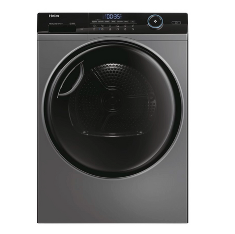 Ⓜ️🔵🔵🔵 Haier HD80-A3959R-S - Asciugatrice ANTRACITE, I-Pro Series 5, Libera installazione, 8 Kg, Pompa di calore Inverter, Nuova classe C (vecchia A+++), Antracite, LxAxA (mm) 595x675x845