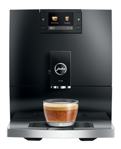 Ⓜ️🔵🔵🔵 JURA C9 Piano Black - Macchina da caffè espresso COMPLETAMENTE AUTOMATICA, colore Piano Black, 17 Bevande, anche con latte, Funzione Light Brew