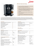 Ⓜ️🔵🔵🔵 JURA J10 Twin Diamond Onyx - Macchina da caffè espresso a due tazze COMPLETAMENTE AUTOMATICA, con COFFEE EYE rileva la posizione della tazza, colore Diamond Onyx, 46 Bevande, anche con latte, funzione LIGHT BREW, accessorio per sciroppi SWEET FOAM