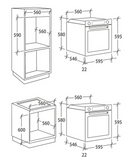 Ⓜ️🔵🔵🔵 CANDY FCDIE206X - Forno elettrico da incasso, controlli meccanici, ACCIAIO INOX e vetro nero, capienza 65 litri, Classe A+