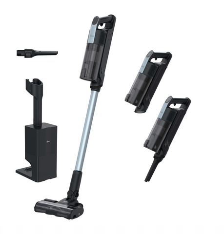 Ⓜ️🔵🔵🔵 Hoover HF350HP 011 - Scopa elettrica PREMIUM PRO senza filo CON STAZIONE DI RICARICA E SVUOTAMENTO, Autonomia fino a 60 minuti, potenza 400 W, spazzola anti twist, capacità serbatoio 0,7 litri