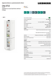 Ⓜ️🔵🔵🔵 LIEBHERR CNa 5713 pure NoFrost - Frigorifero combinato con EasyFresh e NoFrost, GARANZIA 10 ANNI INCLUSA originale LIEBHERR, Combinazione frigo-congelatore da libera installazione, bianco, 201,5 x 60 cm, Nuova classe A