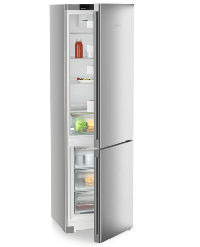 Ⓜ️🔵🔵🔵 LIEBHERR CNsfa 5703 pure NoFrost - Frigorifero combinato con EasyFresh e NoFrost, GARANZIA 10 ANNI INCLUSA originale LIEBHERR, Combinazione frigo-congelatore da libera installazione, color acciaio, 201,5 x 60 cm, Nuova classe A