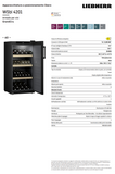 Ⓜ️🔵🔵🔵 LIEBHERR WSbl 4201 GrandCru - Cantina temperata per vini, GARANZIA 10 ANNI INCLUSA* originale LIEBHERR, 141 bottiglie, 1 zona, Nera, 128,4 x 60 cm, Nuova classe D
