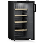 Ⓜ️🔵🔵🔵 LIEBHERR WSbl 4601 GrandCru - Cantina temperata per vini, GARANZIA 10 ANNI INCLUSA* originale LIEBHERR, 166 bottiglie, 1 zona, Nera, 148,4 x 60 cm, Nuova classe E