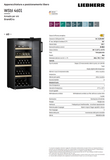 Ⓜ️🔵🔵🔵 LIEBHERR WSbl 4601 GrandCru - Cantina temperata per vini, GARANZIA 10 ANNI INCLUSA* originale LIEBHERR, 166 bottiglie, 1 zona, Nera, 148,4 x 60 cm, Nuova classe E