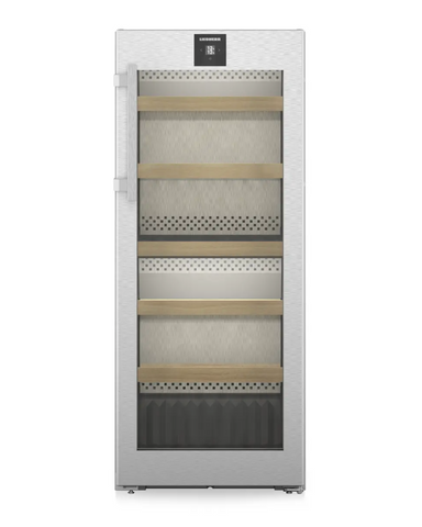 Ⓜ️🔵🔵🔵 LIEBHERR WPsd 4652 Vinidor - Cantina climatizzata per vini, GARANZIA 10 ANNI INCLUSA* originale LIEBHERR, 107 bottiglie, 2 zone, Acciaio inox e Vetro, 145,4 x 60 cm, Nuova classe F