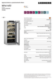 Ⓜ️🔵🔵🔵 LIEBHERR WPsd 4652 Vinidor - Cantina climatizzata per vini, GARANZIA 10 ANNI INCLUSA* originale LIEBHERR, 107 bottiglie, 2 zone, Acciaio inox e Vetro, 145,4 x 60 cm, Nuova classe F